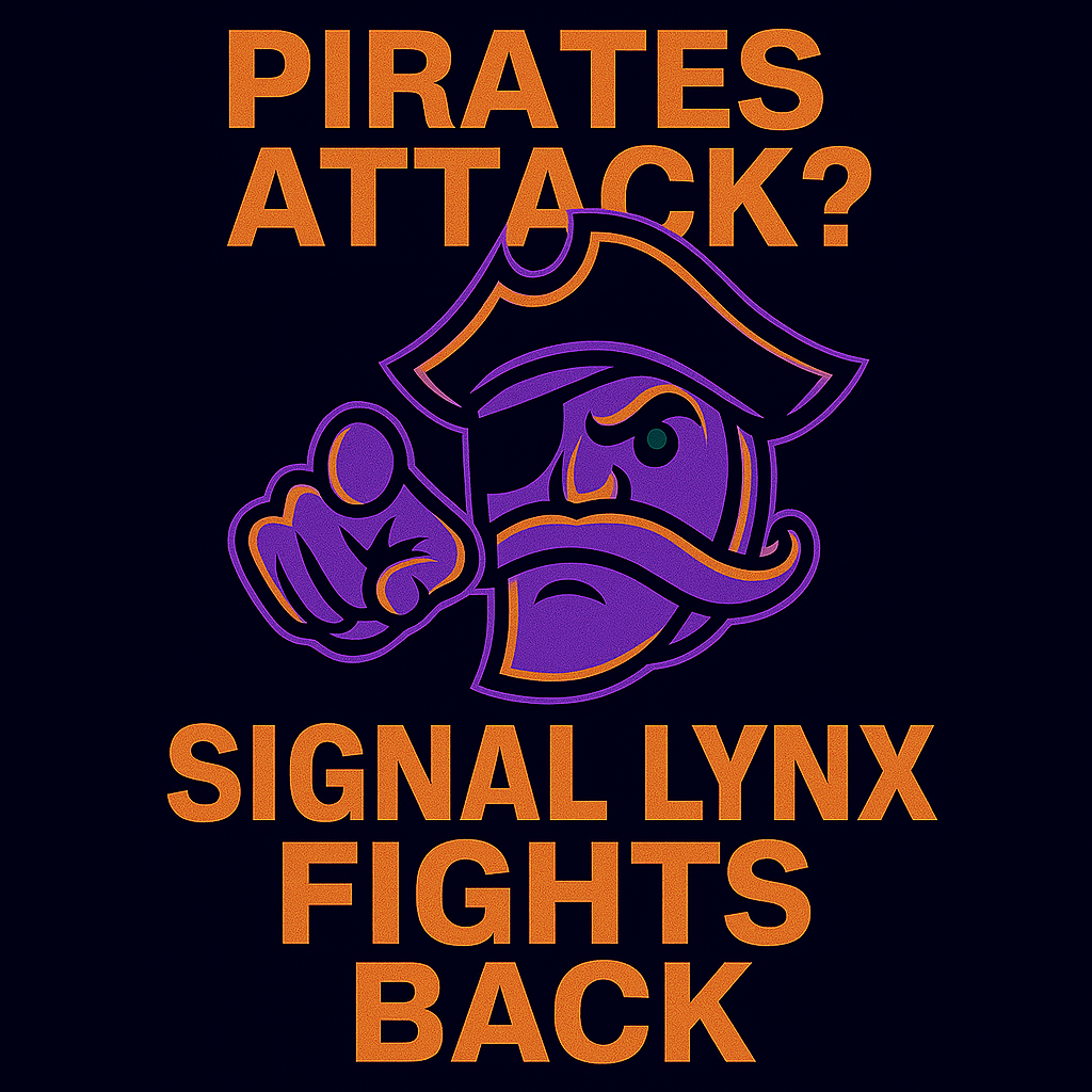 Iconography representing anti-piracy measures