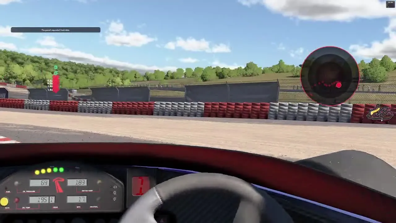 Lynx-Vector off-track quip during an iRacing session